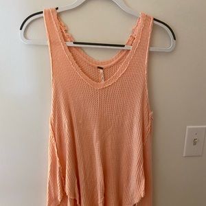 Free People pink / orange tank top high low cut